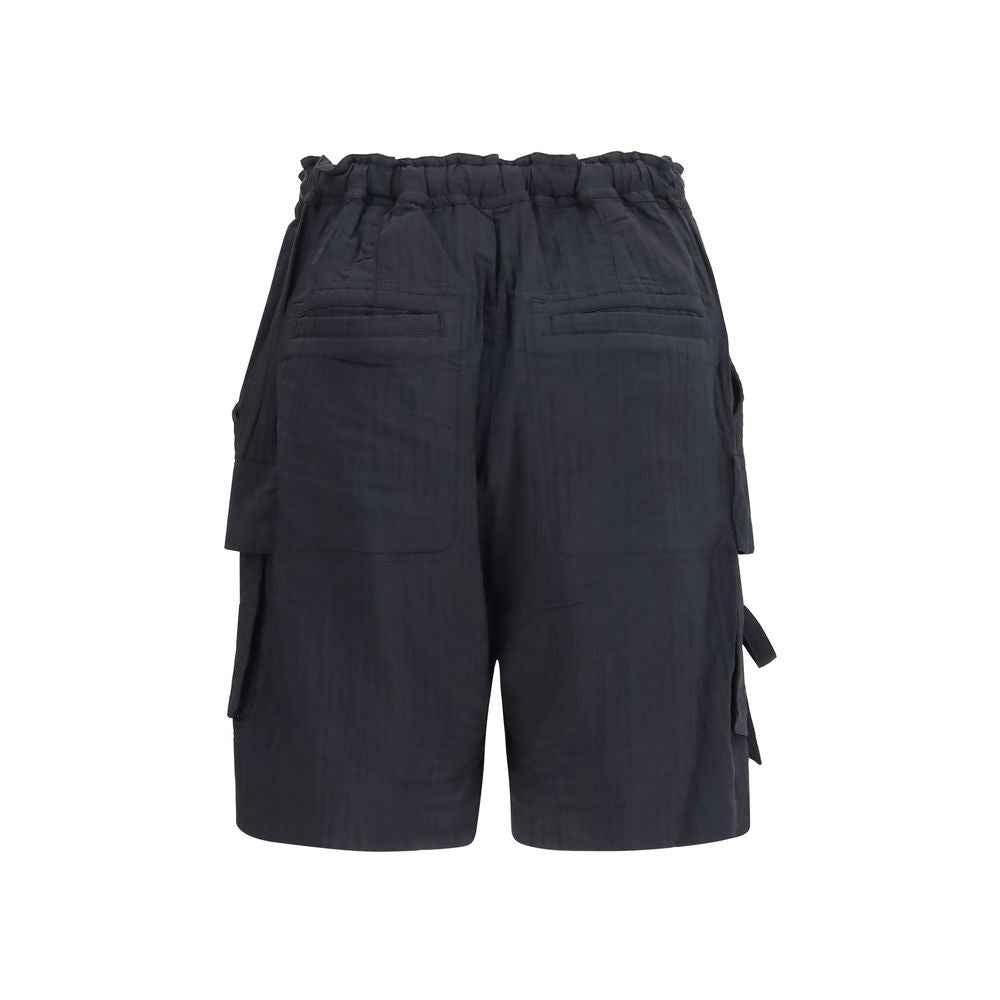 Marant Etoile Black Viscose Bermuda Shorts