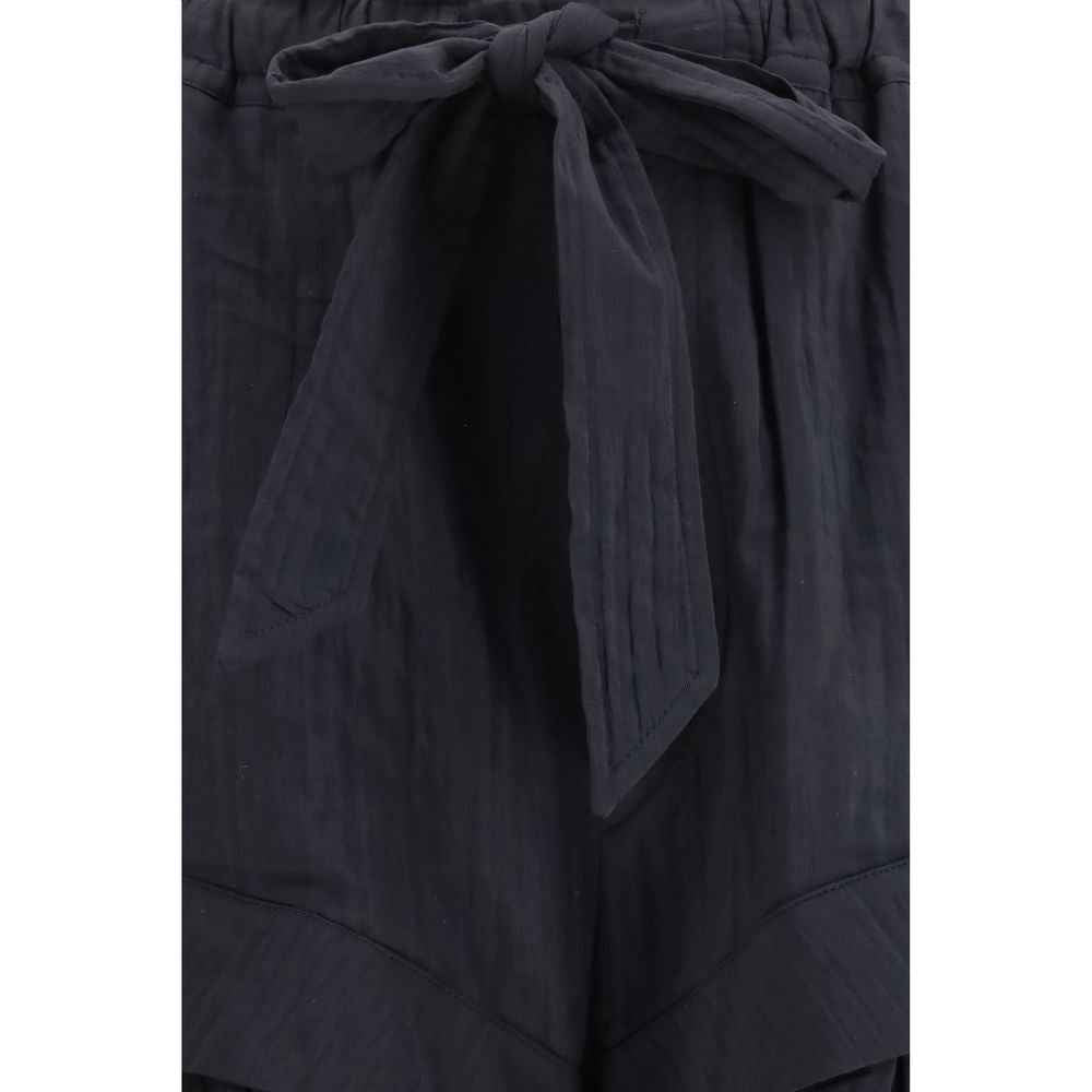 Marant Etoile Black Viscose Bermuda Shorts