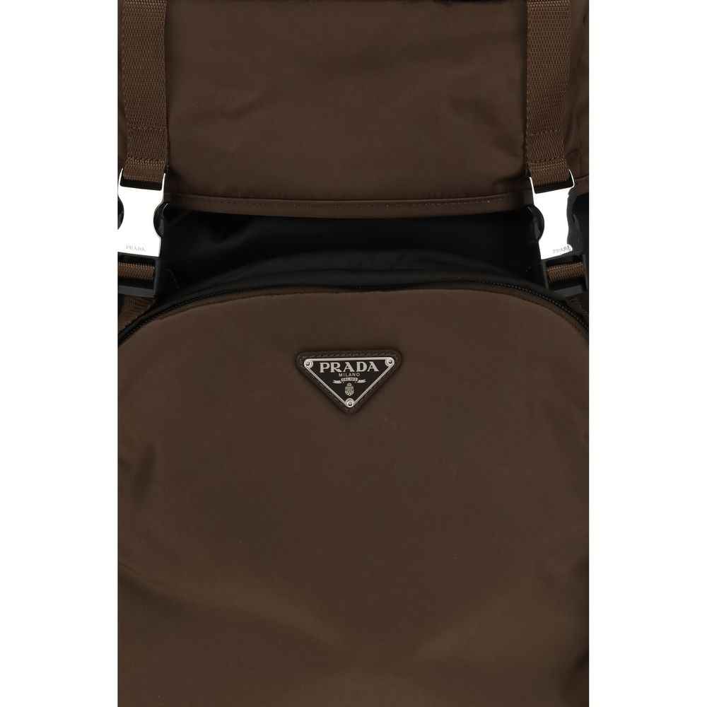 Prada Brown Recycled Polyamide Backpack