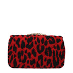 Versace Red Wool Shoulder Bag