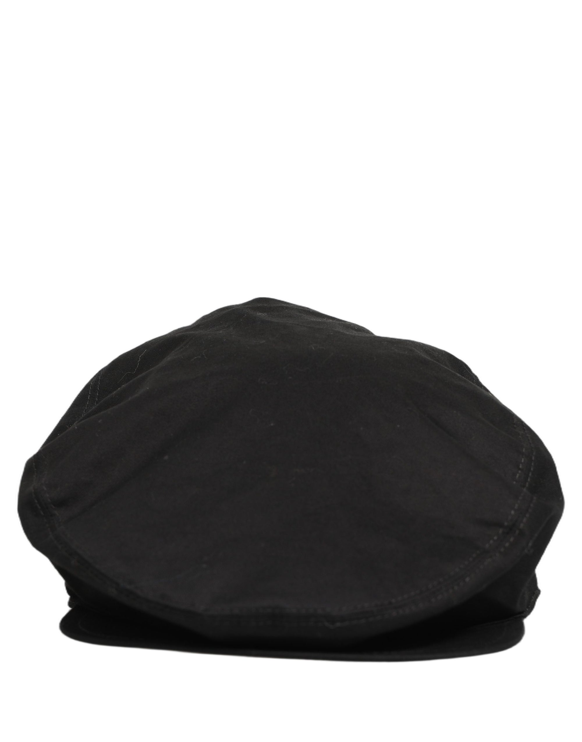 Dolce & Gabbana Men Black Cotton Stretch Newsboy Cloth Capello Hat