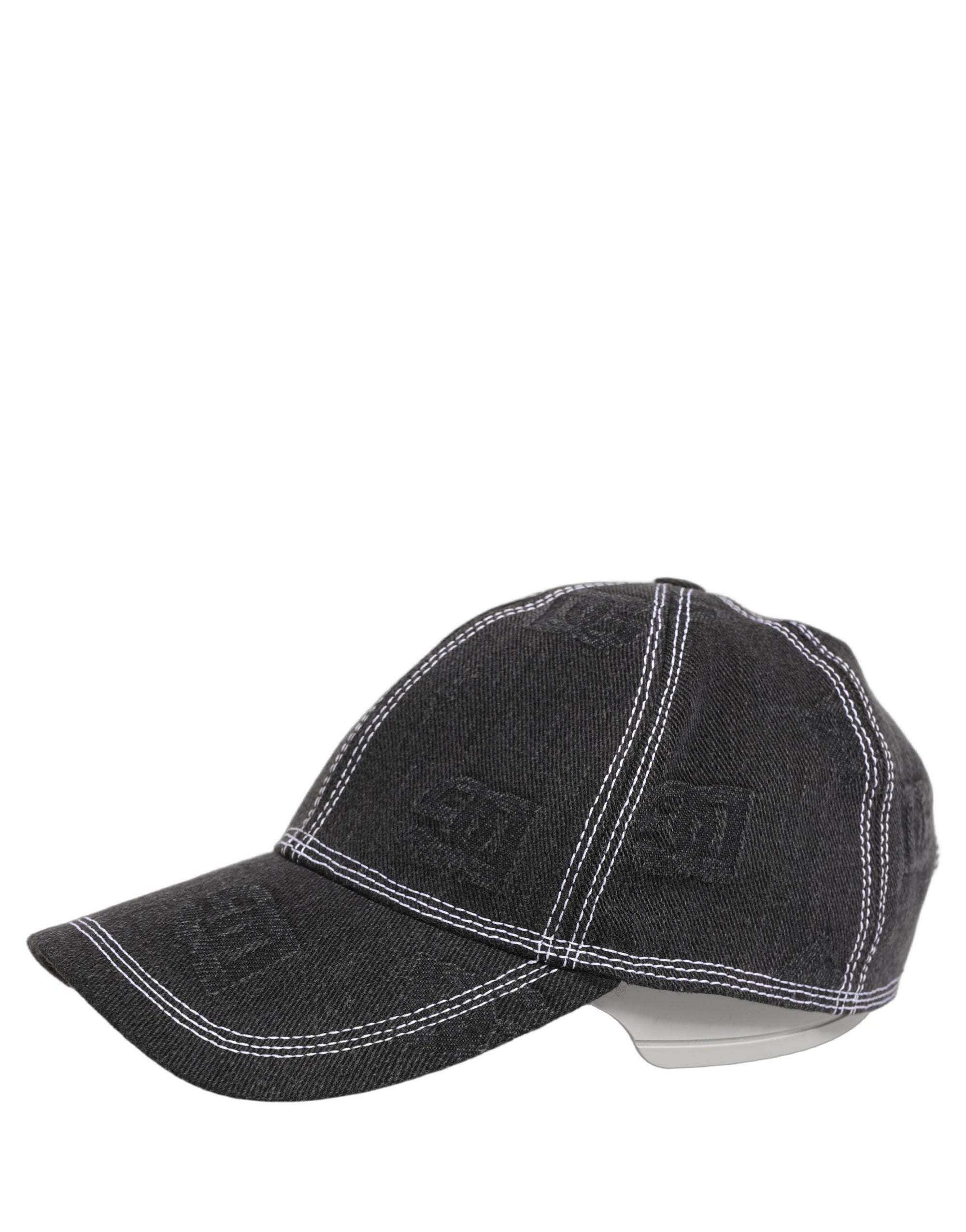 Dolce & Gabbana Men Black Cotton 6 Panel Baseball Capello Hat