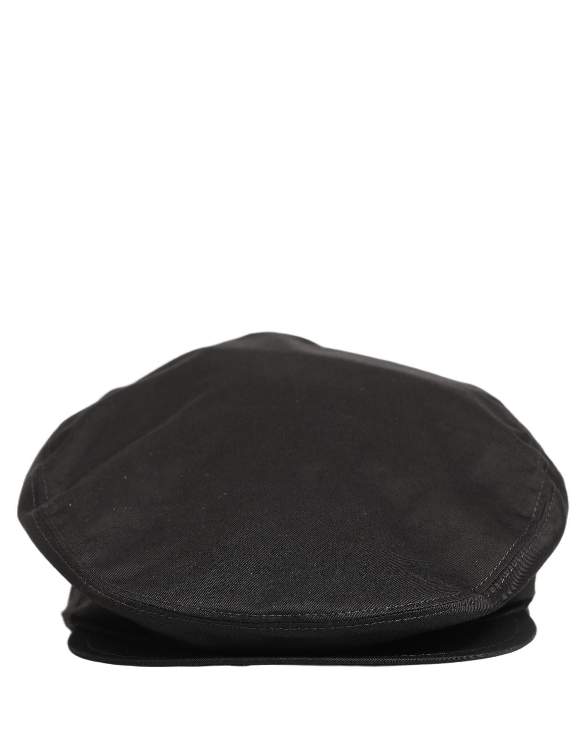 Dolce & Gabbana Men Black Cotton Stretch Newsboy Cloth Capello Hat