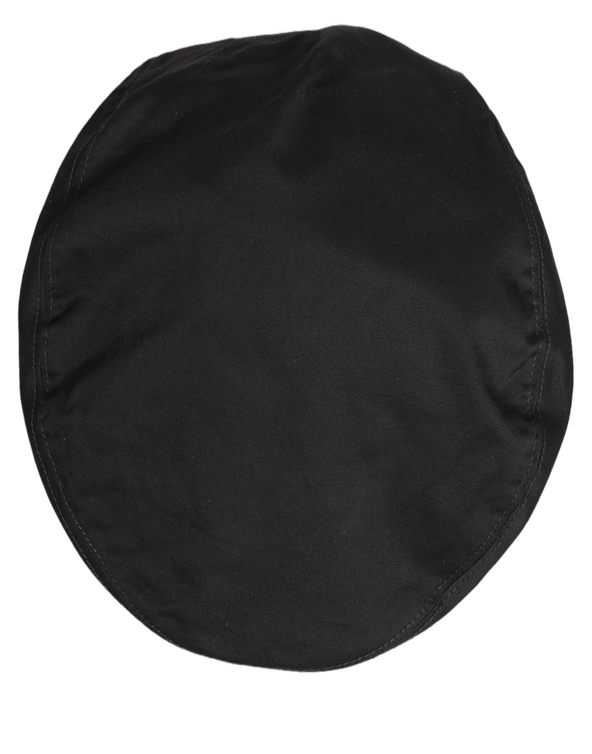 Dolce & Gabbana Men Black Cotton Stretch Newsboy Cloth Capello Hat