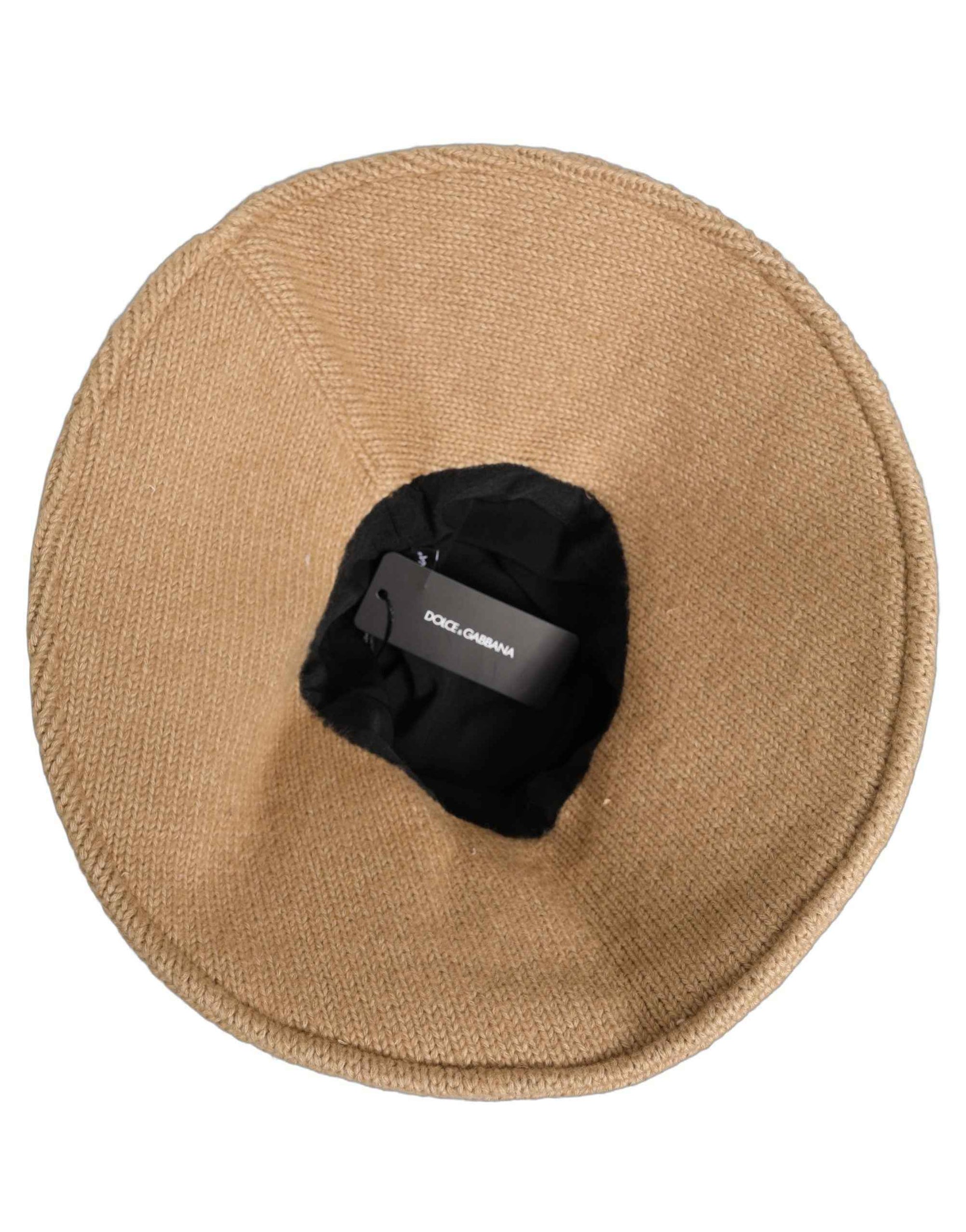 Dolce & Gabbana Women Brown Cotton Knit WideBrim Bucket Capello Hat