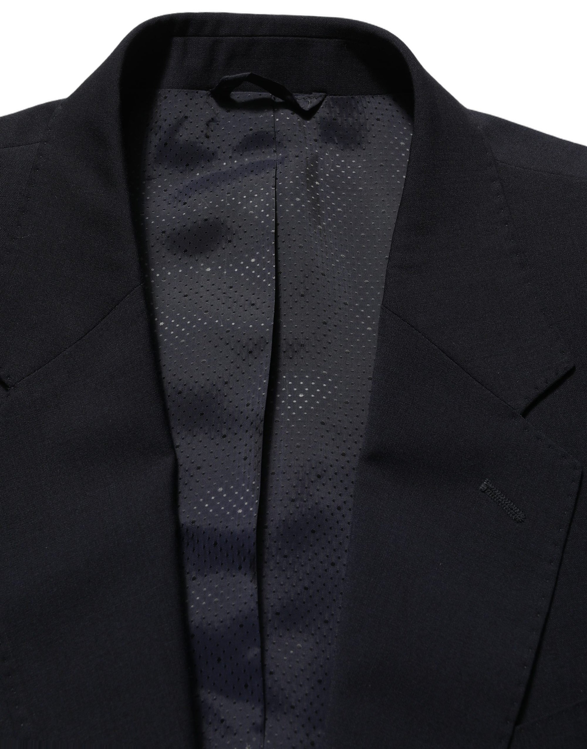 Dolce & Gabbana Black Wool Single Breasted Men Blazer Jacket