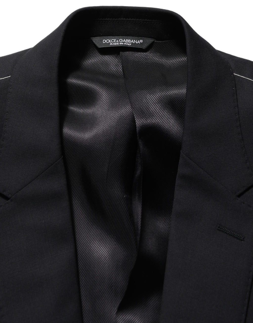 Dolce & Gabbana Black Wool Single Breasted Blazer Jacket
