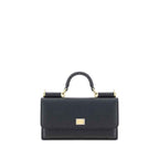 Dolce & Gabbana Black Calf Leather Bos Taurus Shoulder Bag