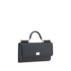 Dolce & Gabbana Black Calf Leather Bos Taurus Shoulder Bag