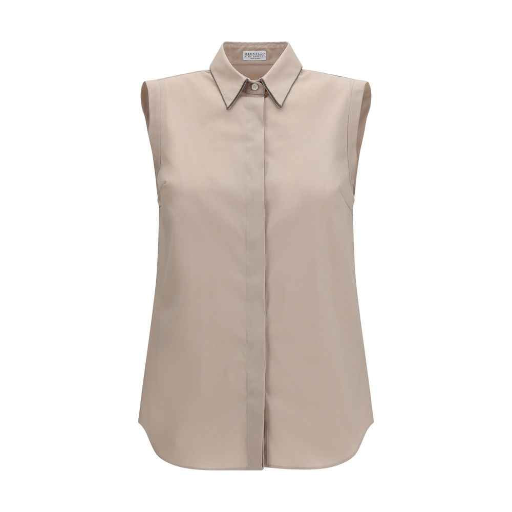 Brunello Cucinelli Beige Cotton Shirt