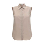 Brunello Cucinelli Beige Cotton Shirt