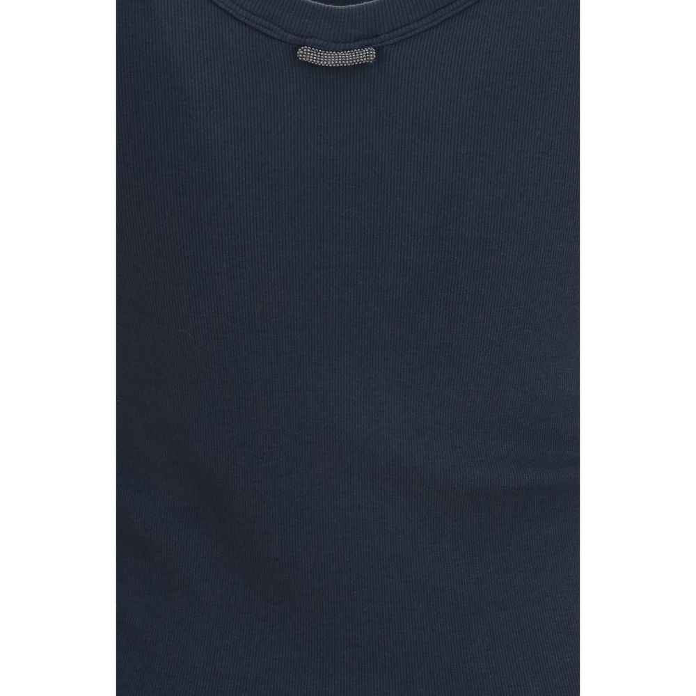 Brunello Cucinelli Blue Cotton T-Shirt