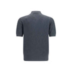 Brunello Cucinelli Gray Cotton Polo Shirt