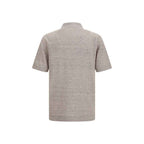 Brunello Cucinelli Beige Linen Polo Shirt