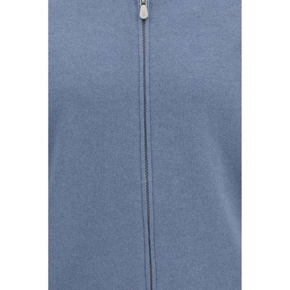 Brunello Cucinelli Blue Cashmere Cardigan