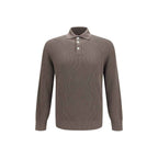 Brunello Cucinelli Brown Cotton Polo Shirt
