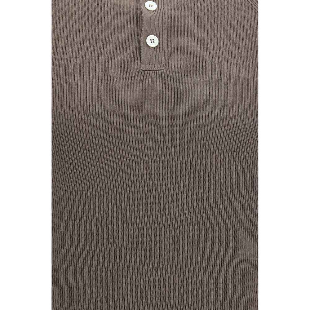 Brunello Cucinelli Brown Cotton Polo Shirt