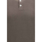 Brunello Cucinelli Brown Cotton Polo Shirt