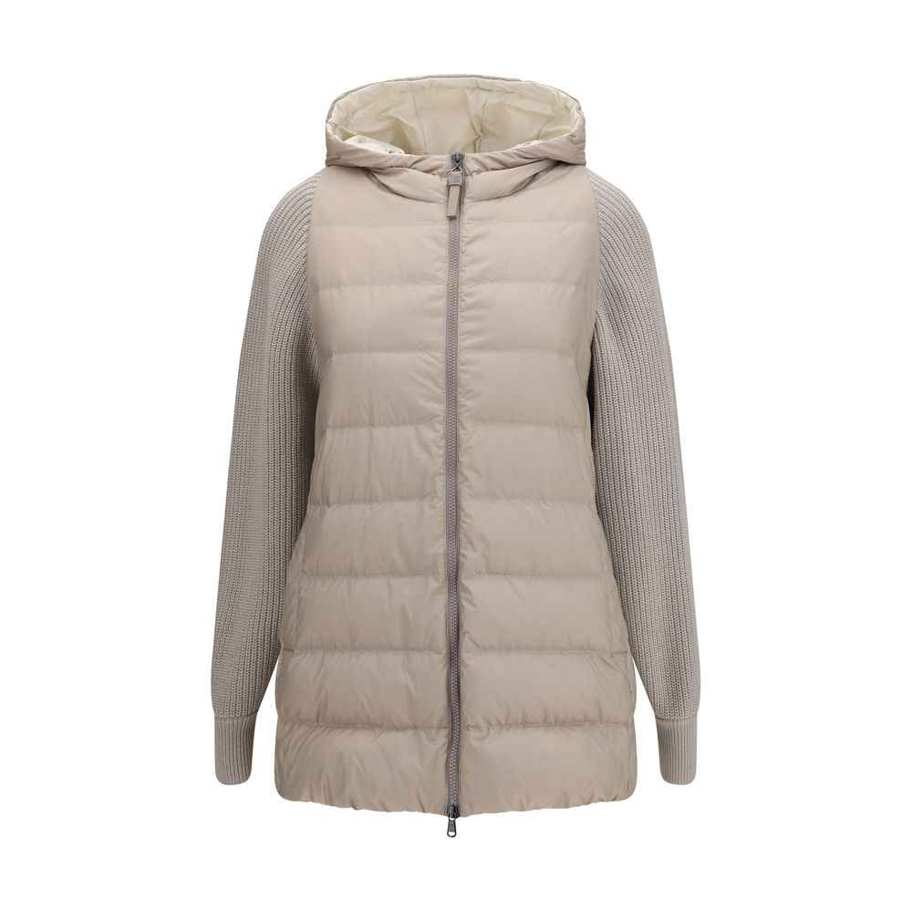 Brunello Cucinelli Gray Polyester Full-Length Jacket