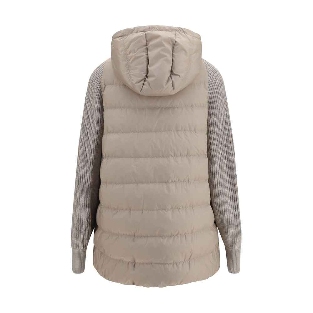 Brunello Cucinelli Gray Polyester Full-Length Jacket