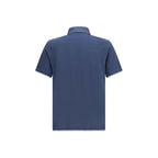 Brunello Cucinelli Blue Cotton Polo Shirt