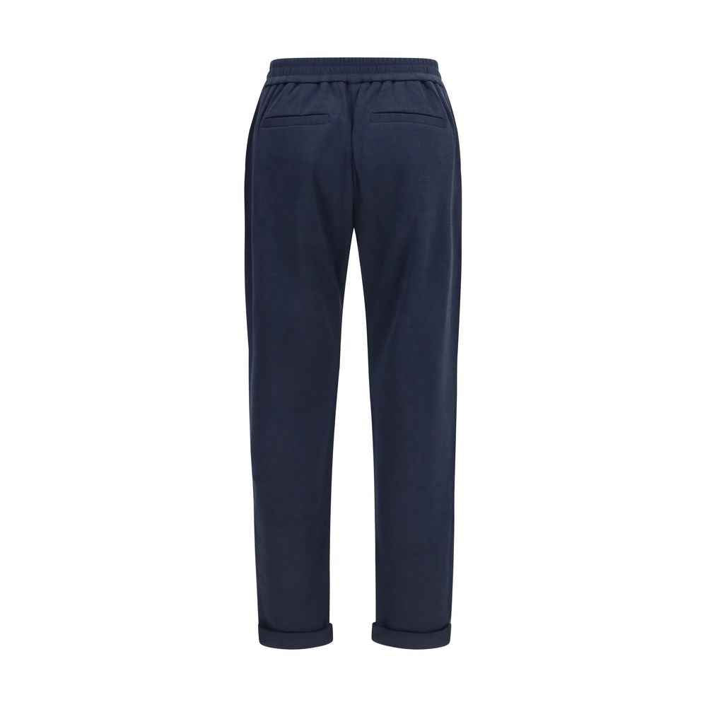 Brunello Cucinelli Blue Polyamide Casual Pants