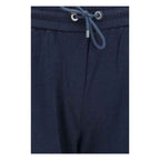 Brunello Cucinelli Blue Polyamide Casual Pants