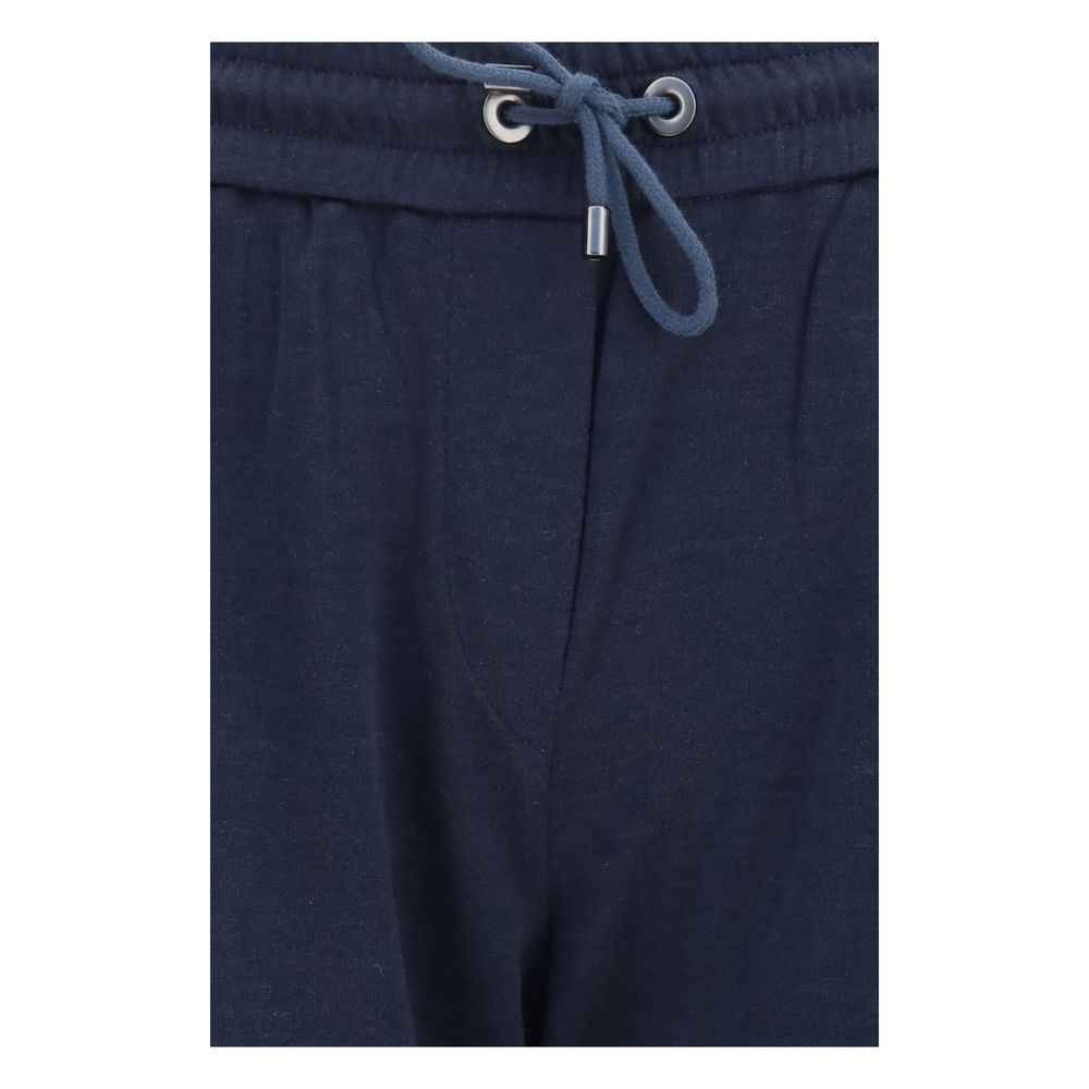 Brunello Cucinelli Blue Polyamide Casual Pants