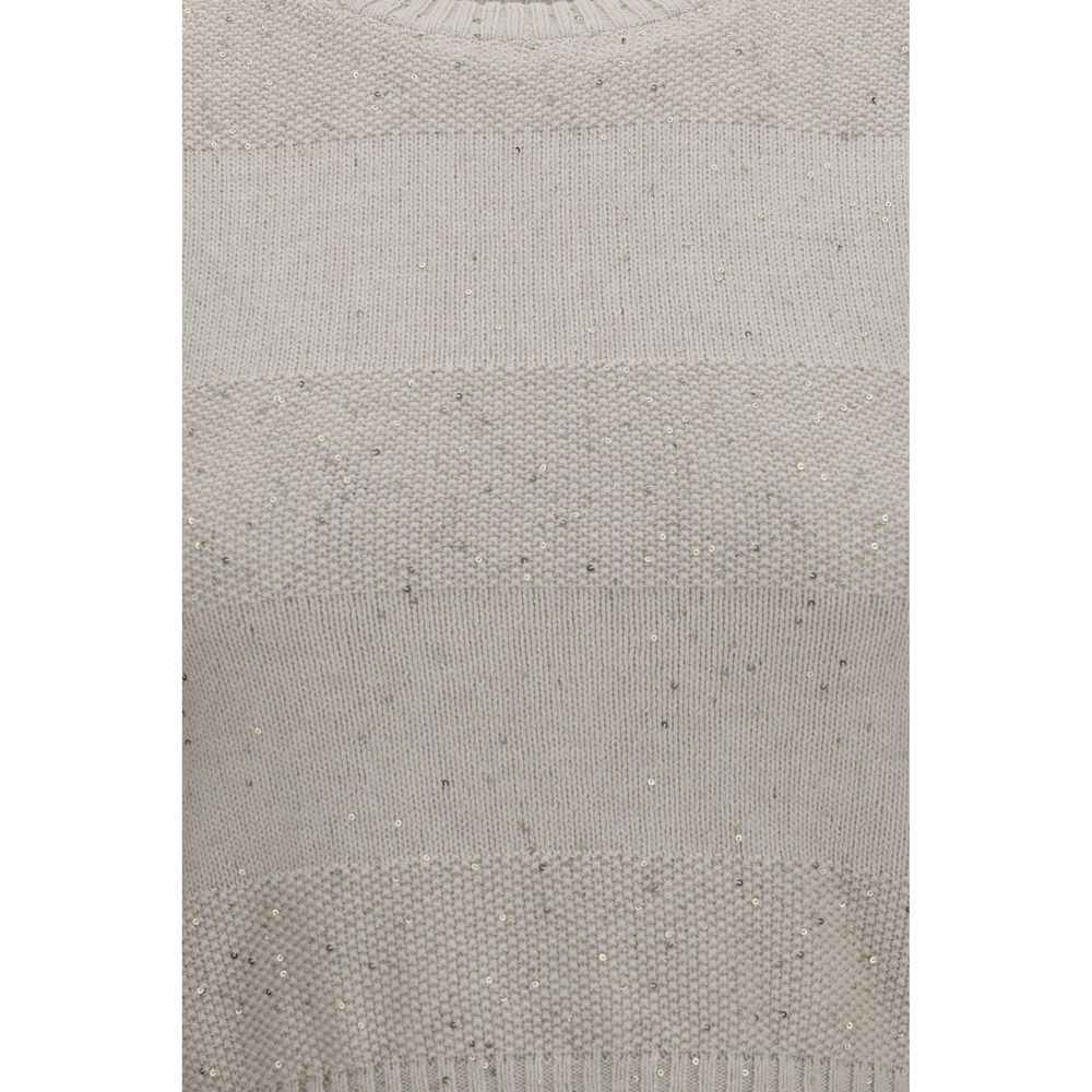 Brunello Cucinelli Beige Cotton Sweatshirt