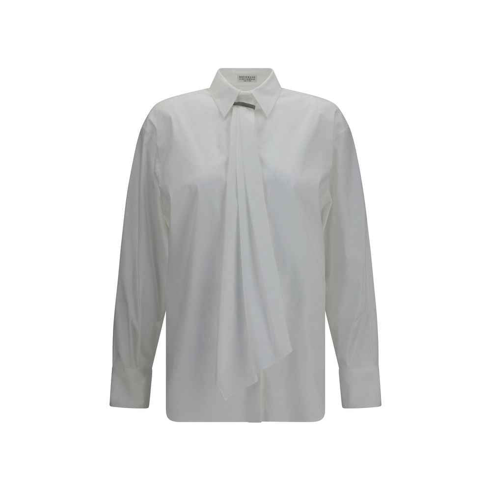 Brunello Cucinelli White Cotton Dress Shirt
