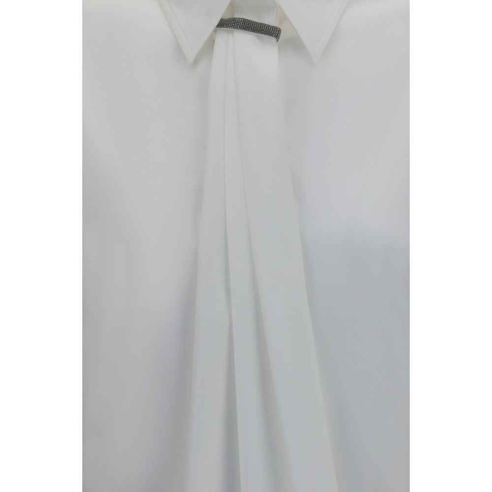Brunello Cucinelli White Cotton Dress Shirt