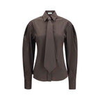 Brunello Cucinelli Brown Cotton Dress Shirt