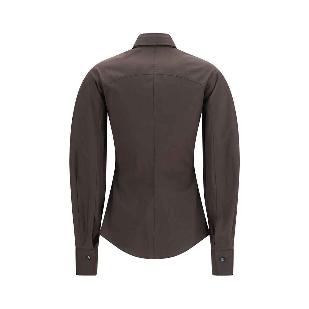 Brunello Cucinelli Brown Cotton Dress Shirt