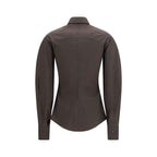 Brunello Cucinelli Brown Cotton Dress Shirt