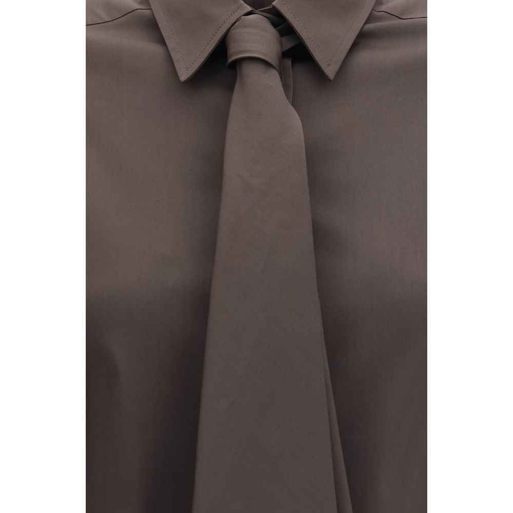 Brunello Cucinelli Brown Cotton Dress Shirt
