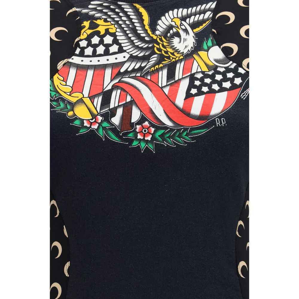 Marine Serre Black Cotton Casual Dress
