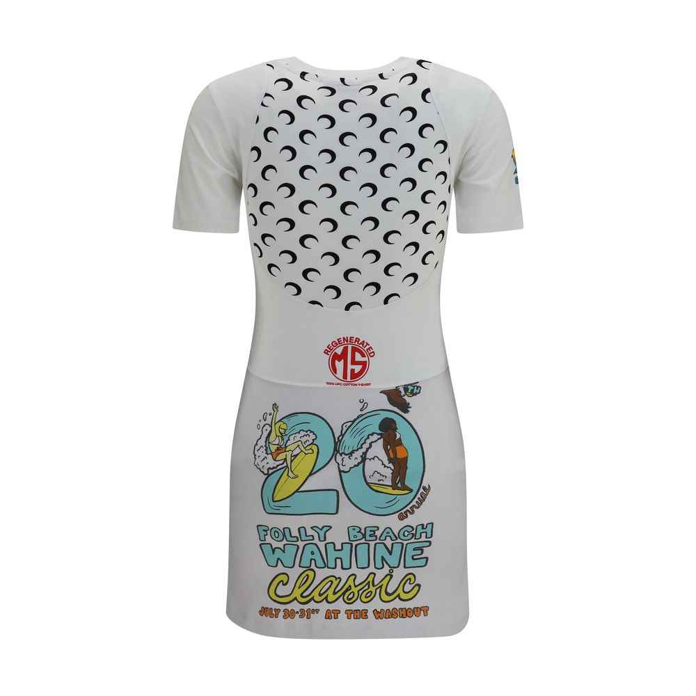 Marine Serre White Cotton Casual Dress