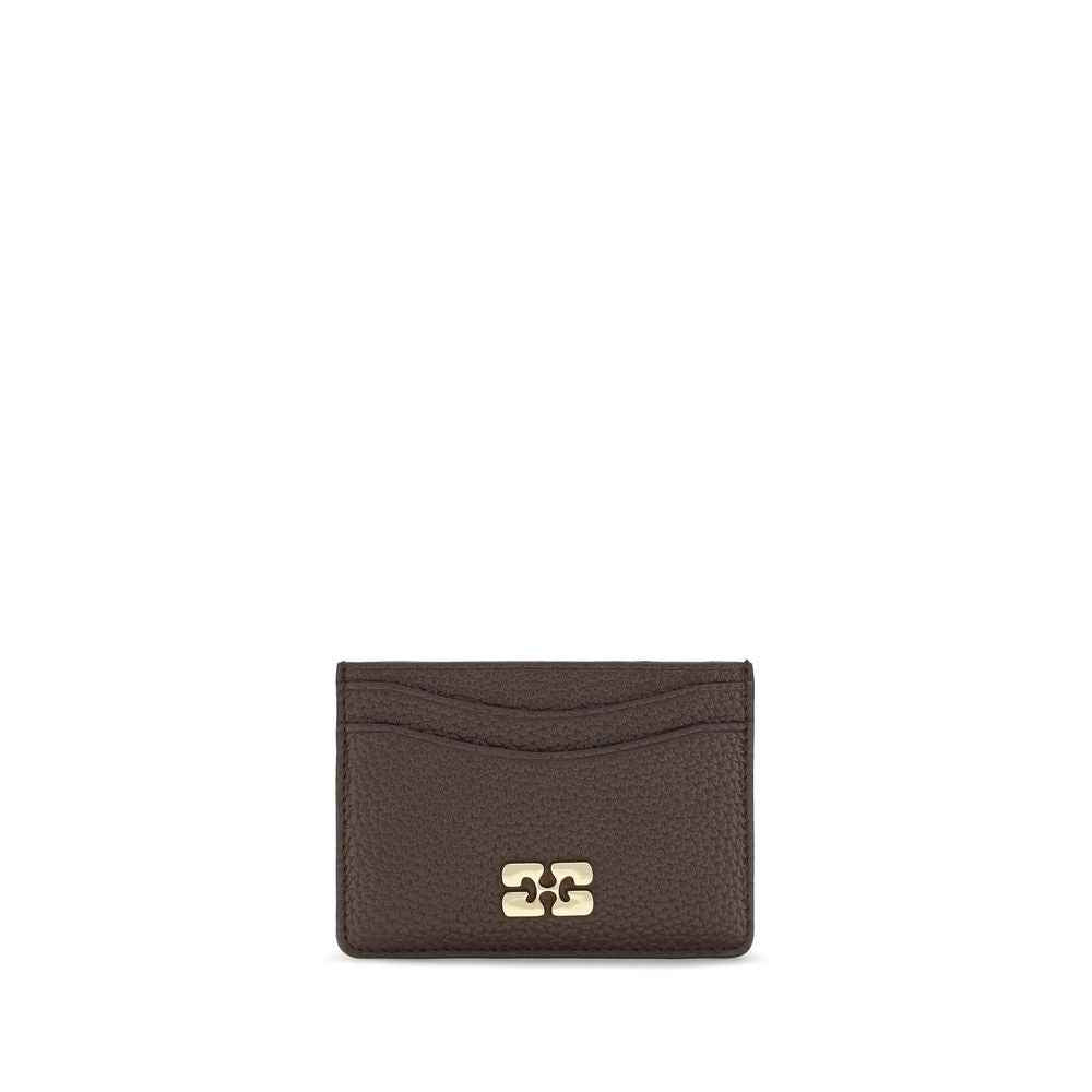 Ganni Brown Recycled Polyester Wallet