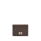 Ganni Brown Recycled Polyester Wallet