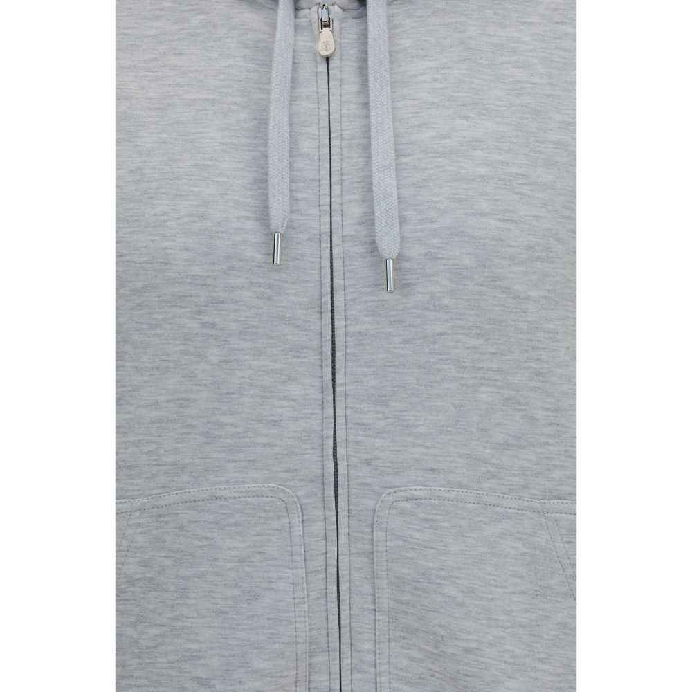 Brunello Cucinelli Gray Cotton Sweatshirt
