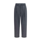 Brunello Cucinelli Gray Wool Oves Aries Casual Pants