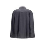 Brunello Cucinelli Gray Wool Oves Aries Dress Shirt