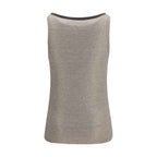 Brunello Cucinelli Beige Linen Tank Tops