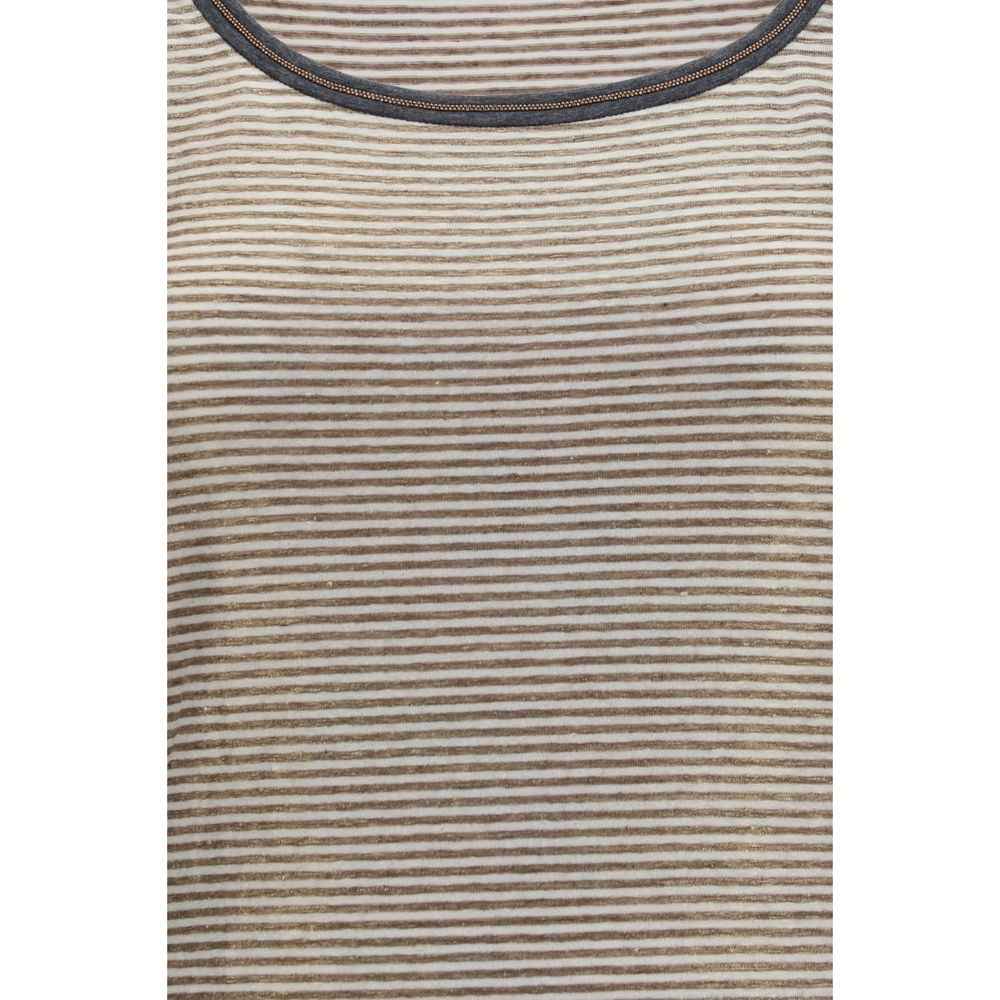 Brunello Cucinelli Beige Linen Tank Tops