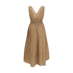Brunello Cucinelli Beige Cotton Casual Dress