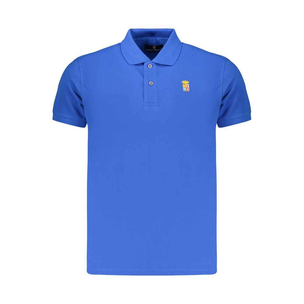 Marina Militare Blue Cotton Men Polo