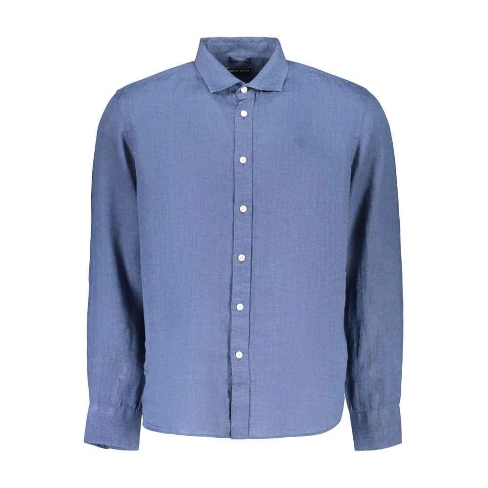 North Sails Blue Linen Men's Shirt