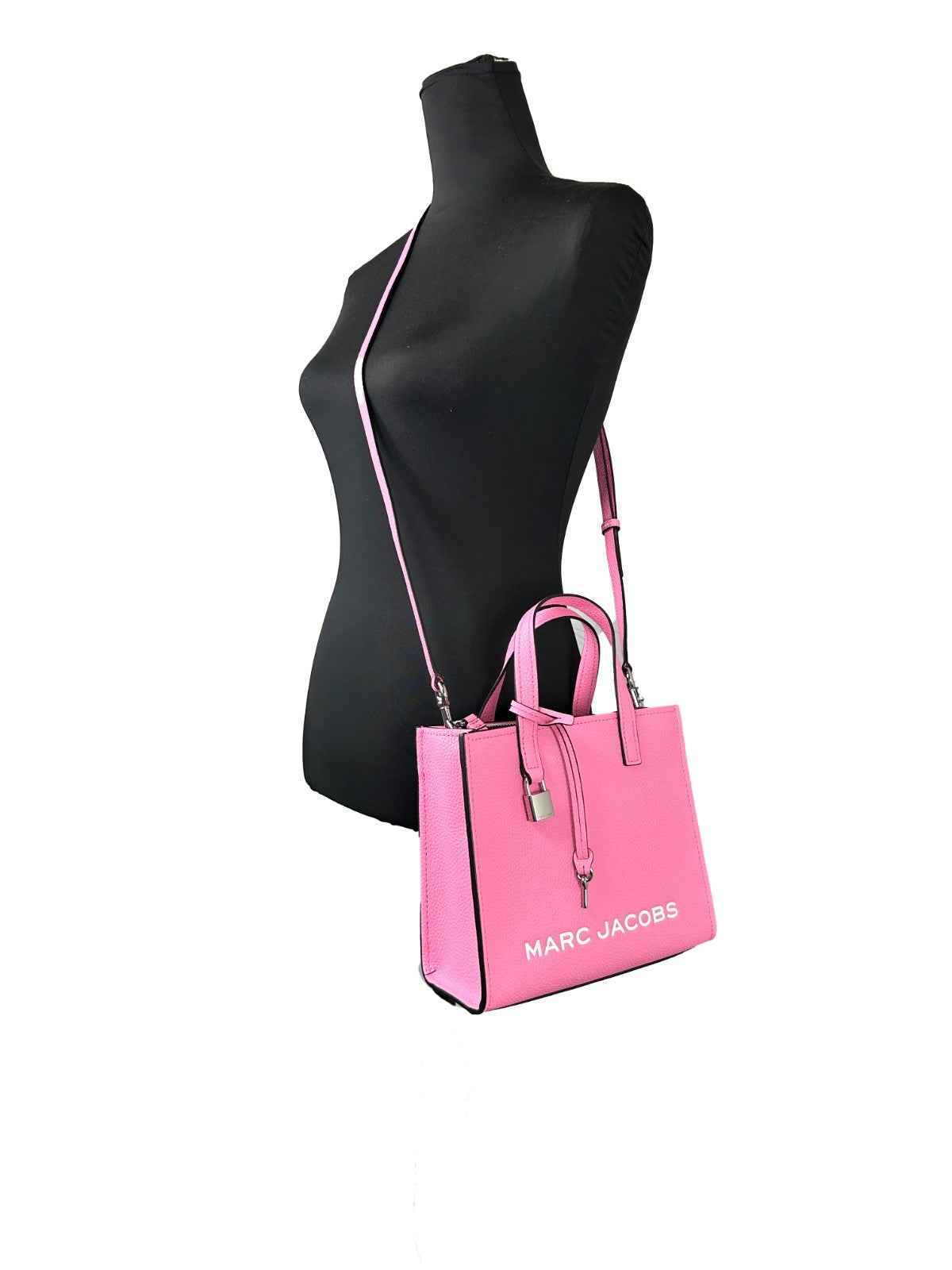 Marc Jacobs Mini Grind Pink Leather Crossbody Bag Purse