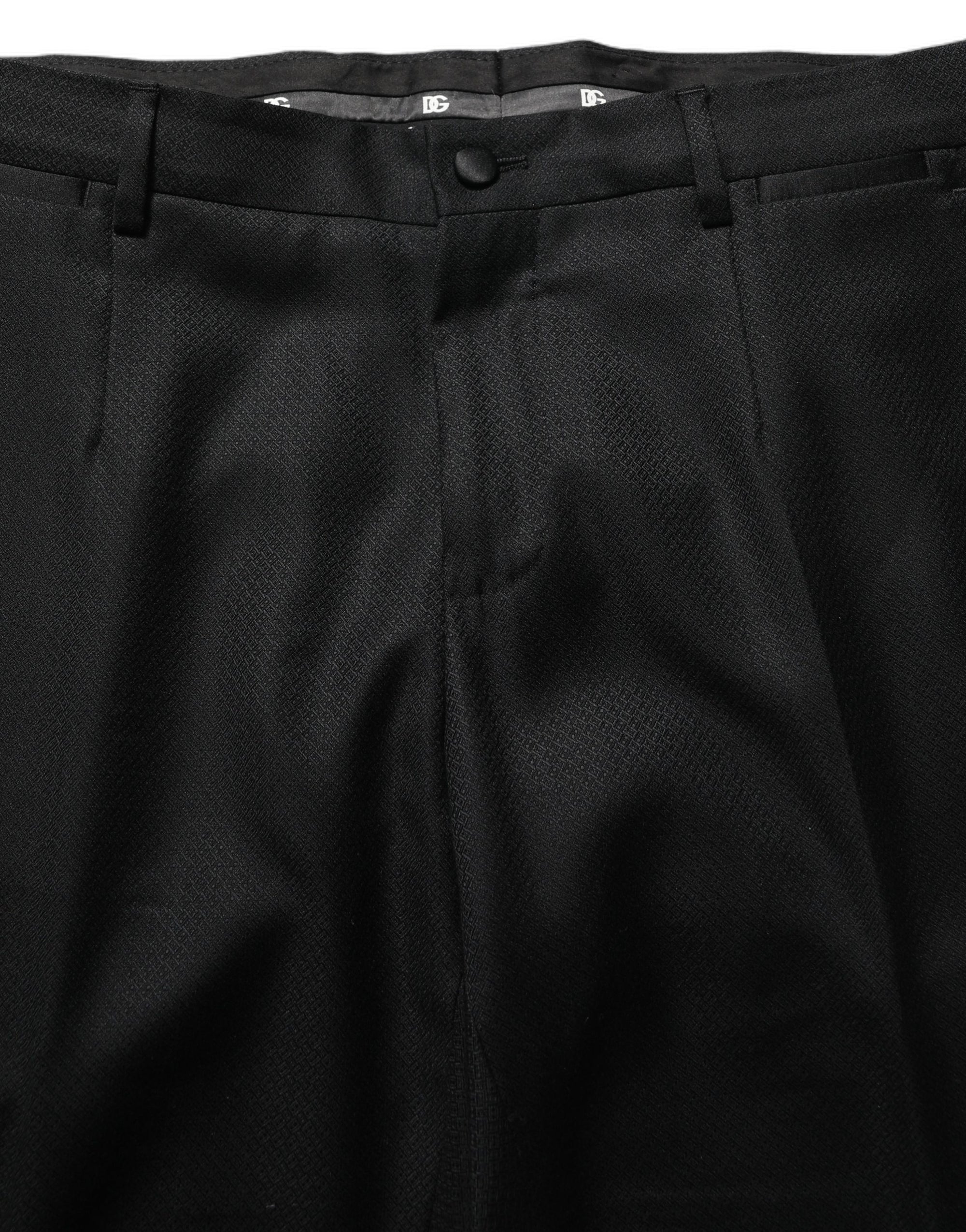 Dolce & Gabbana Black Wool Slim Fit Formal 2 Piece Men Suit
