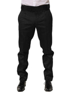 Dolce & Gabbana Black Polka Dot Cotton Dress Trouser Pants